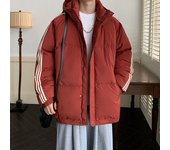 Abrigo acolchado de algodón de invierno para hombres, abrigo corto y grueso holgado de moda, chaqueta acolchada de algodón para parejas jóvenes, versión coreana del abrigo de pan para hombres M