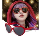 3D special effect glasses with hearts, , diffusion Love special effect glasses rojo