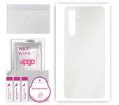 apgo Protective Skin Sticker for the back compatible with Realme X50 Pro Play, Wrap Film, Foil, Vinyl - Pattern Matte Transparent