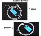 Bomba de oxígeno portátil e inteligente para pesca con iluminación LED por inducción y absorbedor de agua amarillo