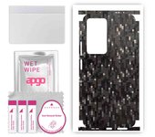 apgo Protective Skin Sticker for the back+sides compatible with Xiaomi Poco F4, Full Wrap Film, Foil, Vinyl - Pattern Carbon Black Pixel