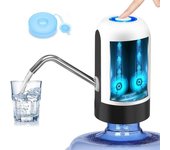 Botella de agua para fuente de agua potable, bomba para el hogar, jardín, interruptor automático, un clic, cocina, comedor, minigarama eléctrica con carga USB one size negro