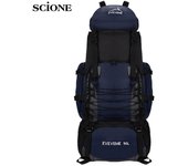 Mochila de viaje de 90L para acampar, Mochila de escalada del ejército, Mochila de senderismo y escalada, bolsa deportiva Blasso azul oscuro