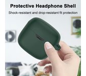 Funda de silicona para auriculares, protección de 360 grados, a prueba de golpes, resistente a impactos, antiarañazos, funda protectora portátil para JBL TUNE FLEX rojo