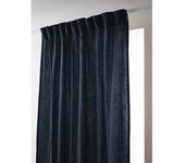 Lot de 2 rideaux galon fronceur  Gaïa  140 x 240 cm  Gaze de Coton  - Gaïa Minuit - 2 panneaux 140 x 240 cm - Gaïa Minuit