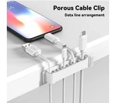Organizador de cables de 2 piezas, soporte para cables, enrollador de cables USB flexible, clips de silicona para ratón, teclado, protector de auriculares