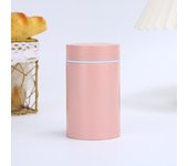 Mini taza de vacío de acero inoxidable 304, nuevo vaso portátil de plata con oreja estofada, pequeña taza de bolsillo portátil para exteriores 260ml color rosa