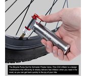 Mini bomba de bicicleta, inflador de CO2, manga aislada, aire, ciclismo, MTB, bomba de bicicleta, bomba de bola plata