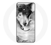 Coque pour Xiaomi Mi 11 Lite Loup Duo animaux