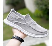Zapatos de lona casuales para hombre, mocasines planos de verano, zapatos de conducción ligeros, zapatos de barco transpirables 44 bronceado