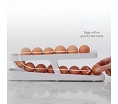 Caja de almacenamiento automática para huevos, cesta de plástico para rollos de huevos, distribuidor de contenedores, bandeja para huevos LM, 1 Uds. blanco