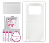 apgo Protective Skin Sticker for the back+sides compatible with Xiaomi Poco M4 Pro, Full Wrap Film, Foil, Vinyl - Pattern Matte Transparent