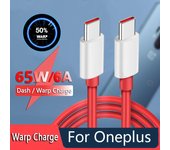 Para Oneplus 10T 5G 10 9 Pro 8T 8 T Cable de carga por urdimbre tipo C a tipo C Cable de carga rápida Original 6.5A One Plus 8 7 Pro 7t 6t carga de tablero 1M rojo