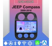 Radio para coche Android Carplay para JEEP Compass 2009-2016 Reproductor multimedia Unidad principal Navegación GPS estéreo BT WIFI 2 + 32 GB 1+16GB