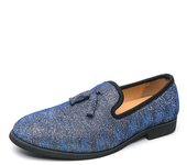 Mocasines sin cordones para hombre, mocasines de conducción suaves, planos de alta calidad, zapatos para caminar para hombre, mocasines casuales de gamuza, zapatos de verano para hombre 38 azul