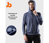 Chaqueta ligera con capucha para hombre para primavera/verano: ropa deportiva transpirable para correr y hacer ejercicio Medium