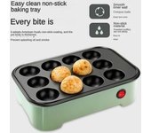 Máquina para hornear Chibi Maruko, 220V, 12 agujeros, fabricante eléctrico doméstico Takoyaki, parrilla de bolas de pulpo, sartén, herramientas de cocina profesionales