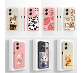 For OPPO A79 A77 A77s A78 A83 A91 A92 A93 A93s A94 A95 A96 4G 5G Phone Cases Lovely Panda Kitten Pattern Liquid Silicone Anti Slip Shell For OPPO Capa OPPO A79