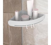 Estante de ducha de esquina, cesta de almacenamiento triangular, organizador de baño para sala de estar