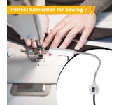 2 uds 30LEDs lámpara para máquina de coser Base magnética accesorio de luz LED tubo Flexible para UK Plug varios colores