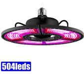 Lámpara transformable para plantas, de tres hojas, plegable, para cultivo de plántulas de invernadero, repuesto para flores 504 beads