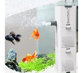 Bomba de filtro para acuario 3 en 1, bomba de aire para acuario, bomba de ondas, bomba interna de oxígeno y aire sumergible para pecera, bomba de cabezal de potencia para acuario