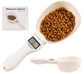 Cuchara medidora de peso para alimentos para perros y gatos, báscula de cocina electrónica LCD de 800 g, herramienta de cocina para medir alimentos, báscula para café y leche