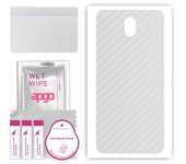 apgo Protective Skin Sticker for the back compatible with LG K30 (2019), Wrap Film, Foil, Vinyl - Pattern Transparent Carbon