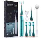 Cepillo de dientes eléctrico sónico, kit de blanqueamiento dental, blanqueador de dientes, eliminador de sarro, herramientas, limpiador de manchas, cuidado bucal verde