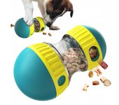 Vaso de juguete para perros, dispensador de comida con fugas, juguetes para perros, juguetes con forma de bola, juguetes interactivos de alimentación lenta para perros, suministros para mascotas, alimentos para perros rojo