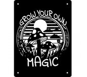 Grindstore Miniplaca de lata mágica  Cultiva tu propia One Size negro