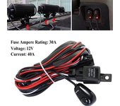 12V 40A Control remoto Arnés de cableado Interruptor estroboscópico Relé Led Kit de barra de luz antiniebla