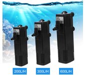 Filtro de tanque de tortuga multifunción 3 en 1, bomba de filtro de agua sumergible con enchufe europeo, bomba de aumento de oxígeno para tanque de peces de acuario, agua de bajo nivel AP 200L