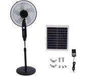 Ventilador de pie solar de 16 pulgadas, 2 usos, recargable, eléctrico, oscilante, para uso doméstico y exterior