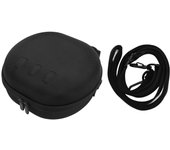 Estuche de transporte para gafas de realidad virtual, carcasa rígida, resistente a golpes, con doble cremallera, gran capacidad y correa para el hombro. negro