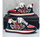 Zapatillas de deporte rojas cómodas para hombre, zapatillas informales de plataforma de lujo para otoño e invierno de 2024 para hombre, zapatos de diseño vintage de calle baja para hombre 39