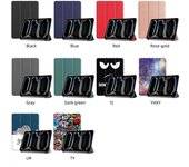 Funda para Apple iPad Pro 13 2024 PU Flip Stand Cover para Apple iPad Pro 13 pulgadas (M4) Funda para tableta rojo