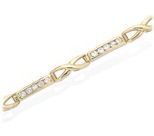 Les Trésors De Lily [L4588] - Pulsera chapada en oro 'Déesse' oro blanco - 3 mm oro