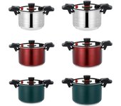 Olla a presión de cocina conveniente Comidas en olla a presión para cocina de restaurante Dropshipping 22cm rojo
