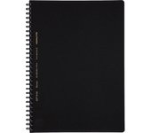 Cuaderno de anillas KOKUYO Note Soft Business, 70 hojas, rayado cuadriculado, negro, semi-B5 S-SV407S5-D negro