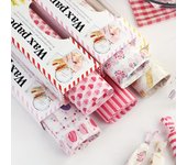10/50 piezas, papel encerado, envoltorios de alimentos con patrón rojo y rosa, papel de envolver, papel a prueba de grasa de calidad alimentaria, para pan, hamburguesas, papas fritas, herramientas para hornear con papel encerado 10pcs Heart