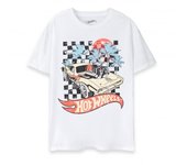 Hot Wheels Camiseta Atardecer para hombre L blanco