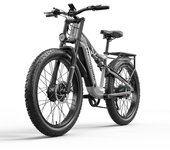 Bicicleta eléctrica SHENGMILO S600 gris (50 km/h, autonomía hasta 90 km) gris