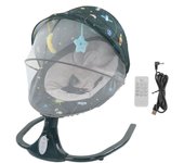 Columpio inteligente para bebé, plegable, desmontable, 4 modos, altavoz de música Bluetooth, columpio eléctrico con control remoto