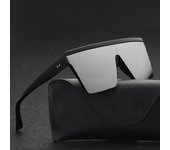 Gafas de sol planas vintage con montura cuadrada negra, gafas de sol UV400 para mujer, gafas de moda modernas