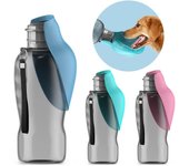 Botella de agua portátil para perros pequeños, medianos y grandes, tazón para beber para viajes al aire libre, alimentador para cachorros y gatos, accesorios para Labrador, 800ml 800ml verde