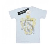 Harry Potter Girls Hufflepuff Badger Crest Cotton T-Shirt 9-11 Years blanco