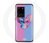 Coque pour Samsung Galaxy S20 Ultra Stitch et angel bleu rose