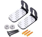 2 piezas Soporte universal para altavoz de barra de sonido Soporte para altavoz Soportes de montaje en pared negro