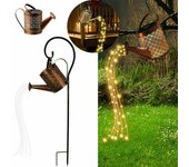Luz Solar para hervidor de agua, lámpara hueca de hierro forjado con energía Solar, luz de manojo de luciérnaga, suministros de jardín